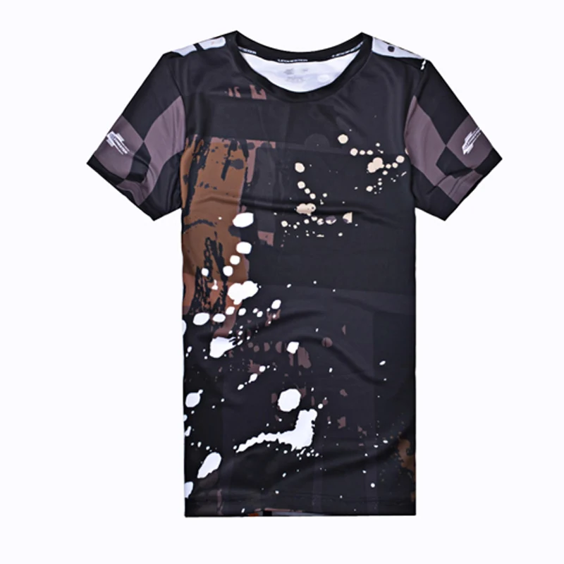 Короткие Рукава Мужские Сжатия Рубашка Бодибилдинг 3D Печать Футболки Дышащая