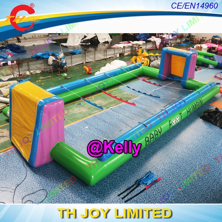 Бесплатная доставка двери Надувное футбольное поле с тела ремни для продажи