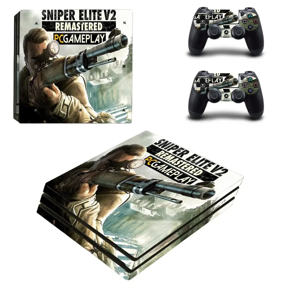 Виниловая наклейка Sniper Elite V2 Remastered PS4 Pro для консоли Sony Playstation 4 и контроллеров