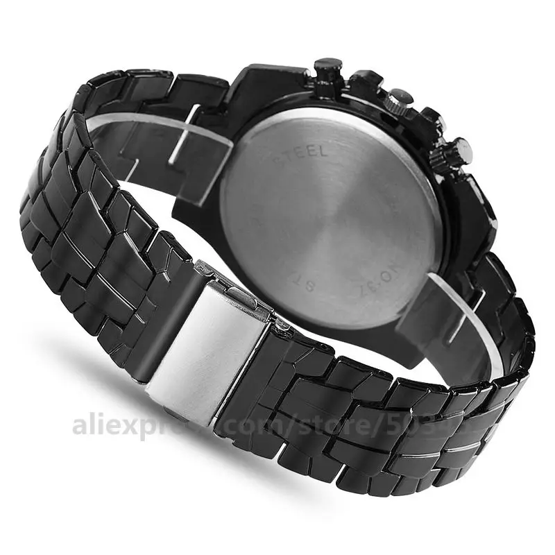 100 шт./лот ROSRA 8659 Модные мужские кварцевые часы из сплава с роскошным стальным