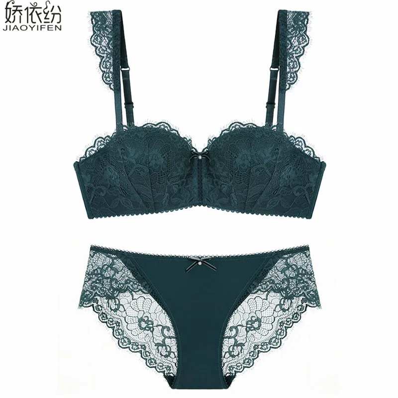 Французское нижнее белье привлекательный кружевной комплект с бюстгальтером