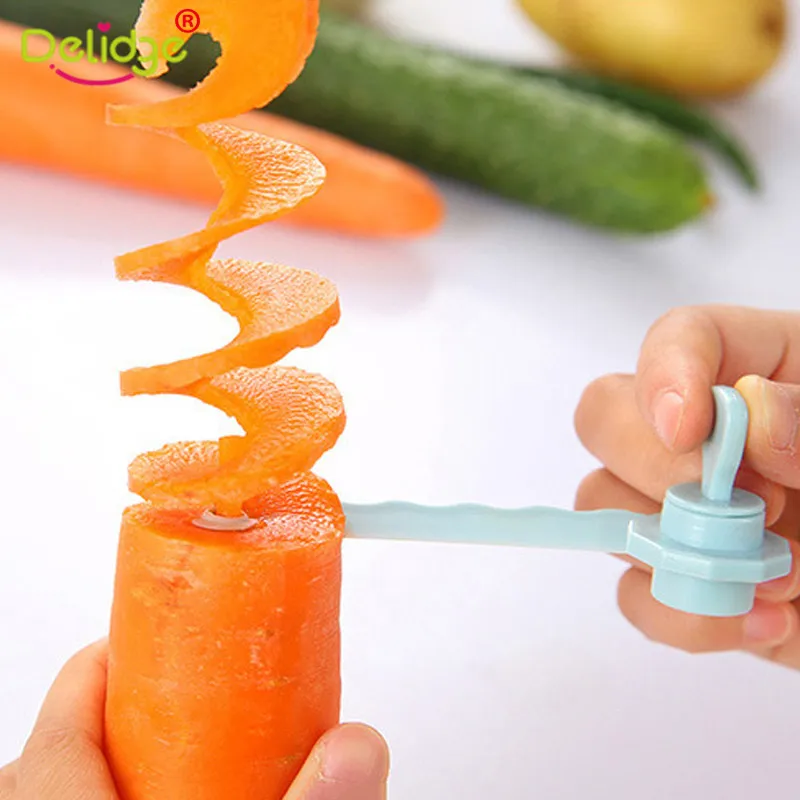 Спиральный слайсер для моркови, кухонный гаджет, Волшебная Овощечистка, нож для резки картофеля, аксессуар повара, слайсер, терка для салата, измельчитель еды