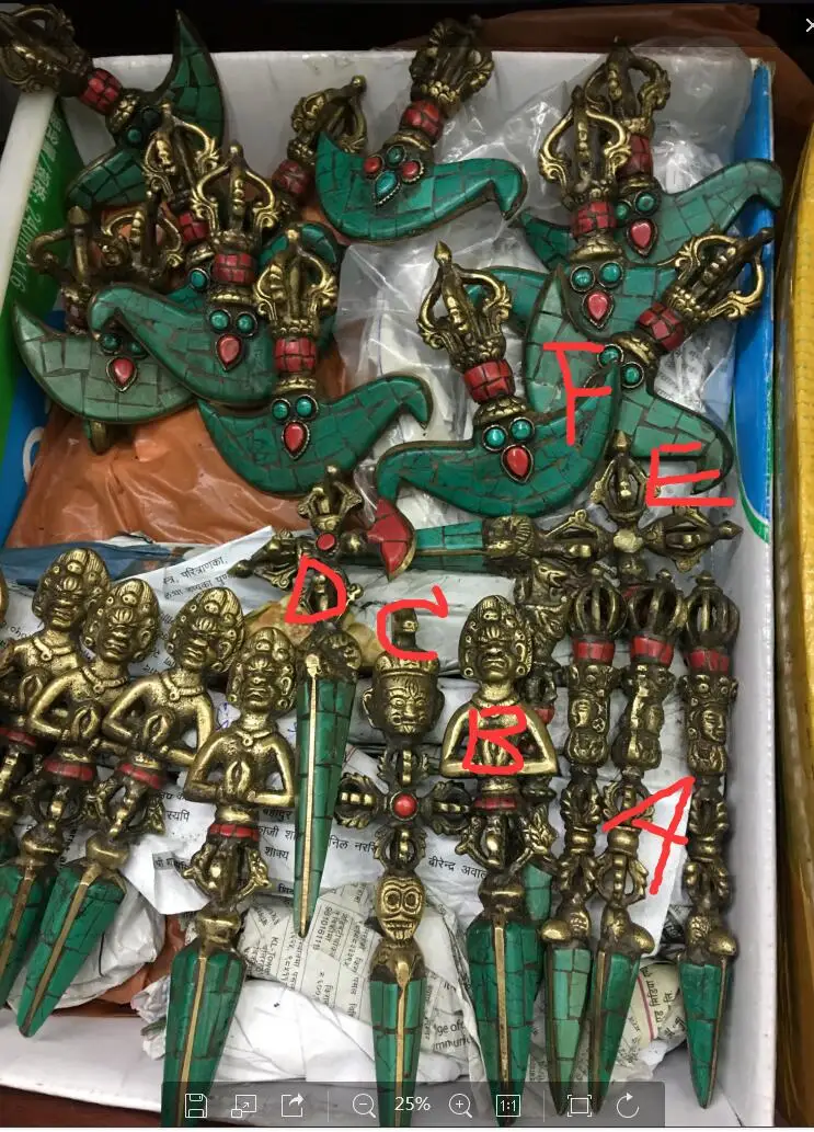 Изящные Непальские ремесла инкрустированные бирюзой и красной бронзой