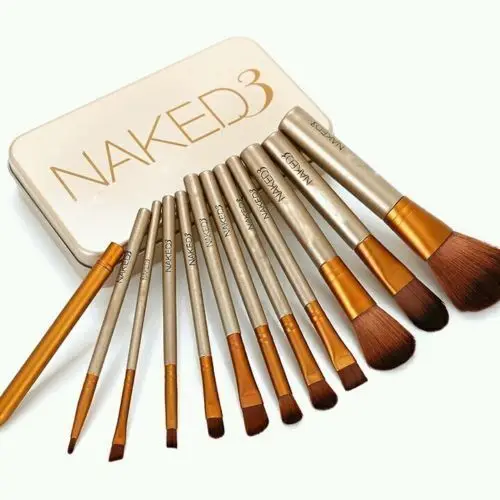 1 Набор Naked3 Кисть для макияжа 12 шт. набор косметических кистей Румяна Тени для век Consealer губы