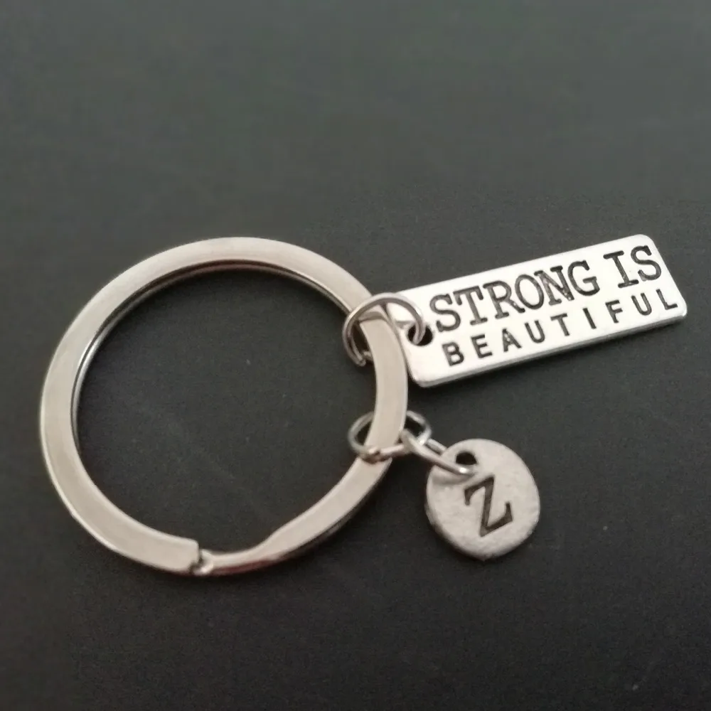 Мотивация сильный красивый брелок инициалы пары тренировки подарки фитнес Crossfit
