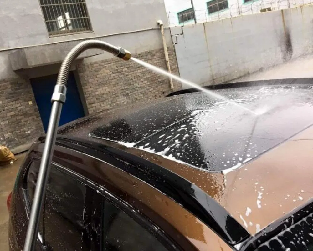 Высокое давление жезл Улучшенная мощность омывателя воды шланг сопла гидро струи воды, очиститель стекла перчатки для очистки
