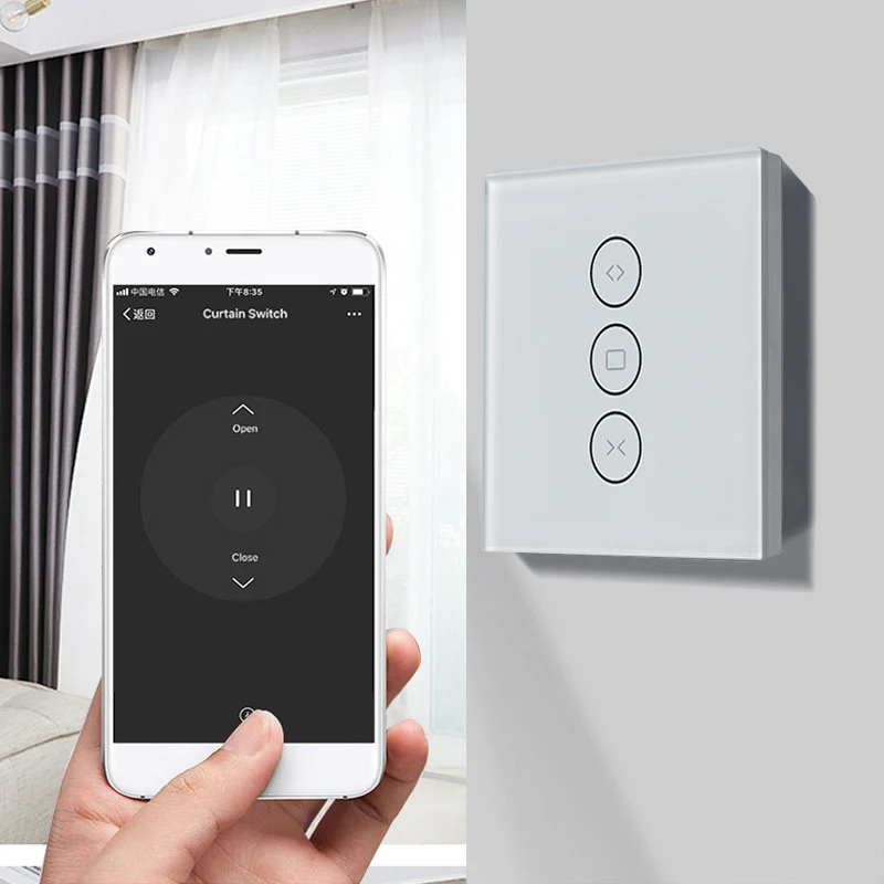 Новый ЕС Plug WIFI смарт сенсорный занавес переключатель Голосовое управление Alexa и