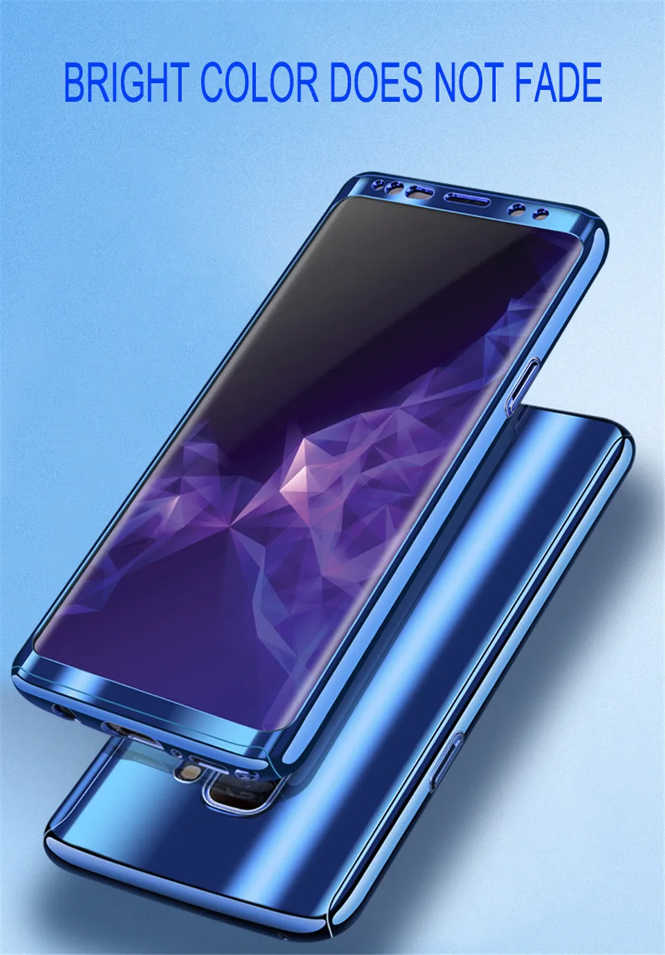 Жесткий чехол на 360 градусов из поликарбоната для samsung Galaxy S10 S9 S8 Plus S10E S7Edge с зеркальным покрытием для samsung A5 A7