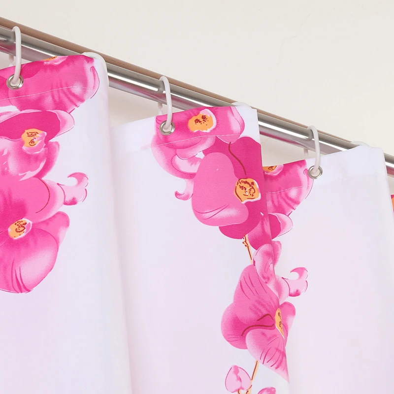 Занавеска для душа с цветами занавески ванны ванной водонепроницаемое