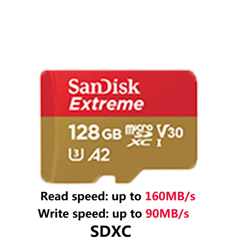 128GB Карта памяти Micro SD Extreme Micro SD карта 128 ГБ Тf карта памяти SDXC UHS-I U3 читать Скорость до 160 МБ/с. HD 3D 4 K видео карта - Емкость: 128GB