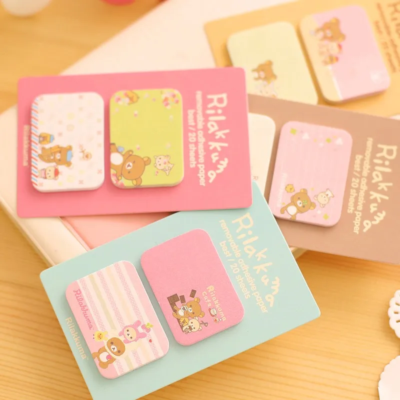 4 шт./лот Липкие заметки Rilakkuma Винтаж Dialog самоклеющиеся Стикеры для заметок Скрапбукинг Канцтовары Школьные принадлежности