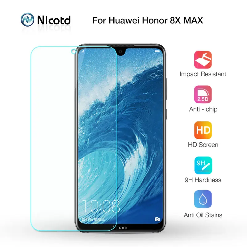 Nicotd закаленное стекло для Huawei Honor 8X MAX 7 12 дюймов 9H Премиум Защита экрана