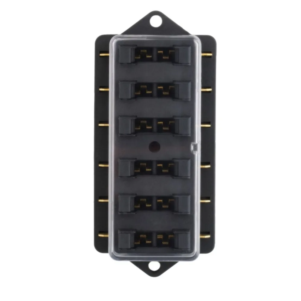 Универсальный 12V 6 способ предохранителей блок держатель предохранителя поле автомобиль цепи Автомобильная лезвие предохранителей автомобиля вспомогательное средство