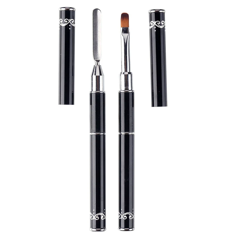 Синеву 1 шт. двухсторонний инструмент для быстрой УФ поли гель ногтей кисть