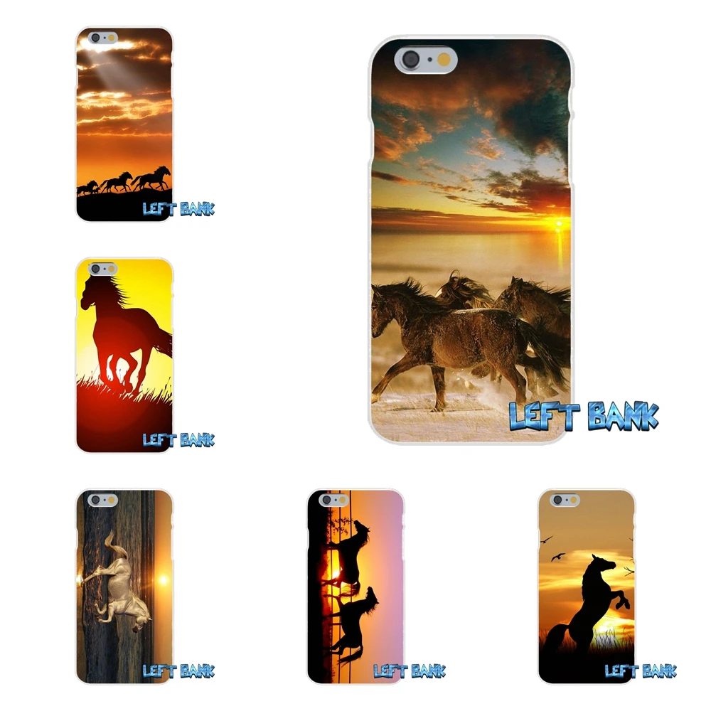 Beautiful Horses in Sunset Wallpaper Slim Silicone Phone Case For Samsung Galaxy S3 S4 S5 MINI S6 S7 edge S8 Plus Note 2 3 4 5 | Мобильные