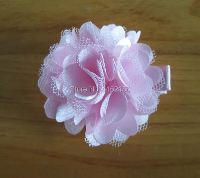 70 шт./лот 2 &quotмини атласные и сетчатые заколки для волос с цветком из ленты