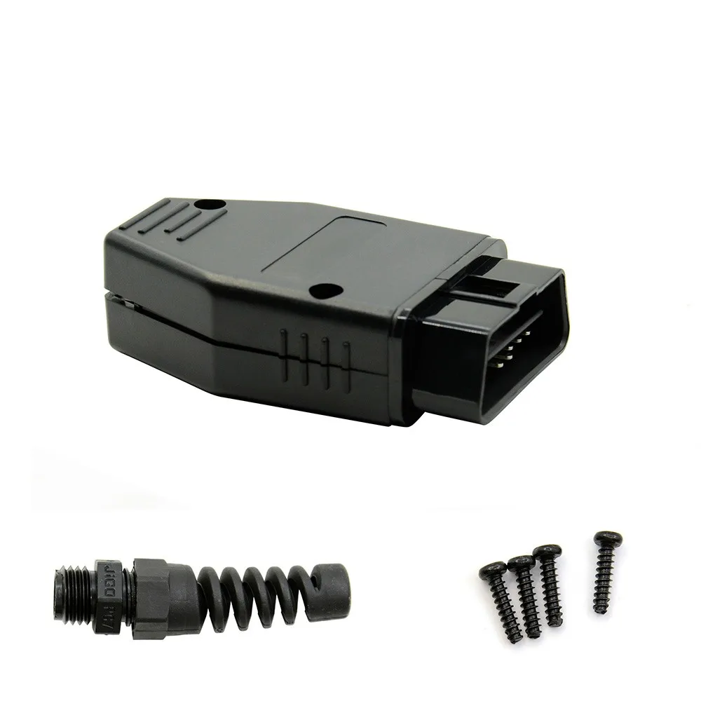 

Wholesale 100pcs/lot J1962 Car OBD2 16Pin Connector Male OBD Plug Adaptor Wiring Diagnostic Tool