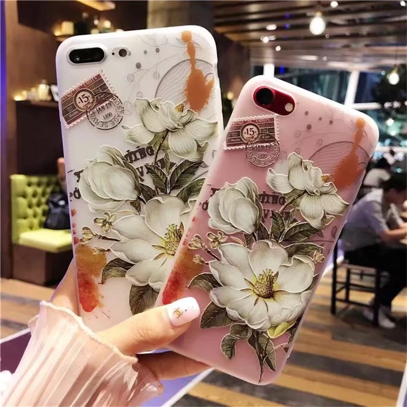 Модный мягкий защитный чехол из ТПУ с цветочным узором для iPhone 5, 5S, 5SE, тонкий бампер, чехол для iPhone, чехол на 5S, Силиконовая накладка