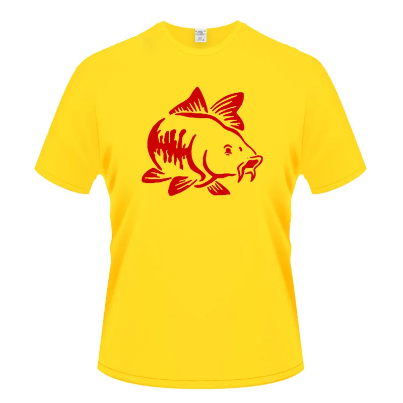 yellow Футболка с карпом, рыбой, Fishings Ruffled My Life, летняя крутая Мужская футболка с коротким рукавом, повседневные хлопковые футболки, топы - Цвет: yellow
