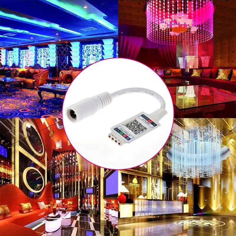 Мини RGB Bluetooth контроллер DC5V 12V 24V мини музыка световая полоса для светодиодная