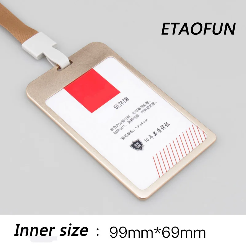 Etaofun Новый брендовый металлический каркас значки держатель для удостоверения