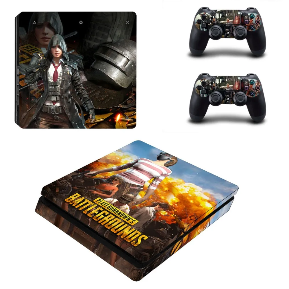 Наклейка для консоли PUBG PS4 Slim Skin Виниловая наклейка Sony PlayStation 4 и контроллера