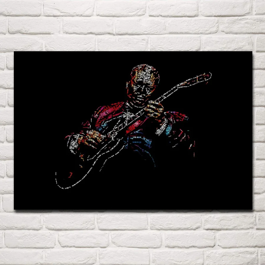 Гитара ist Blues guitar Riley B. Король BB певец музыкант гостиная домашний Настенный декор