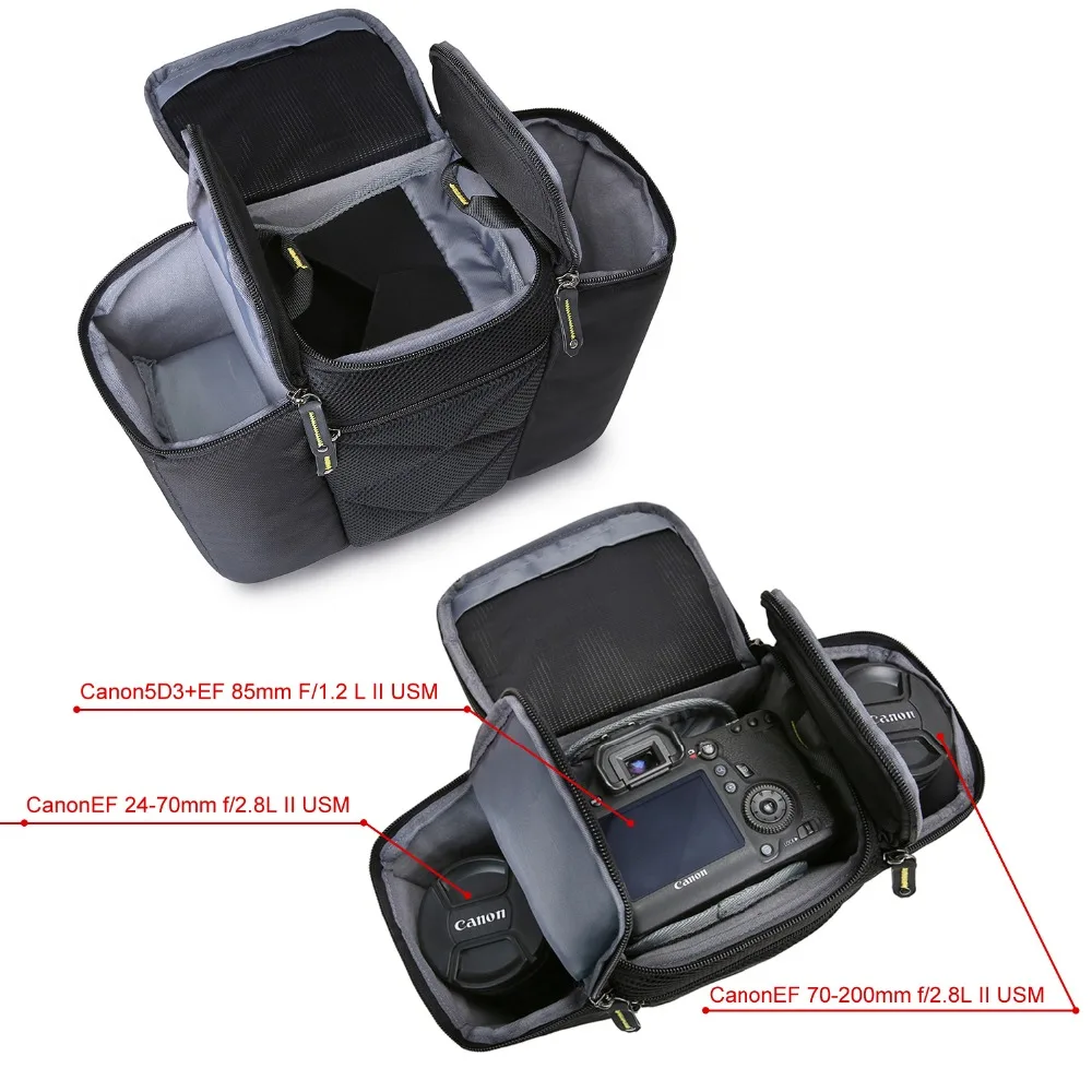Сумка мессенджер BAGSMART для цифровой зеркальной камеры/DSLR компактный чехол
