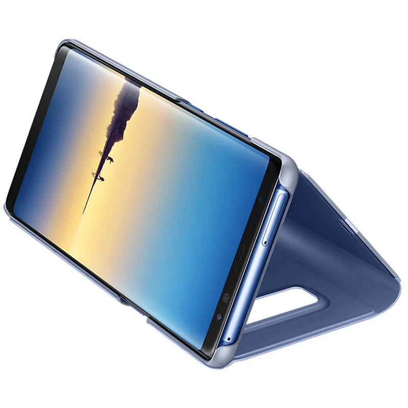 Для samsung Galaxy Note 8 Note8 Clear View стоя чехол флип противоударное зеркало Роскошные 360