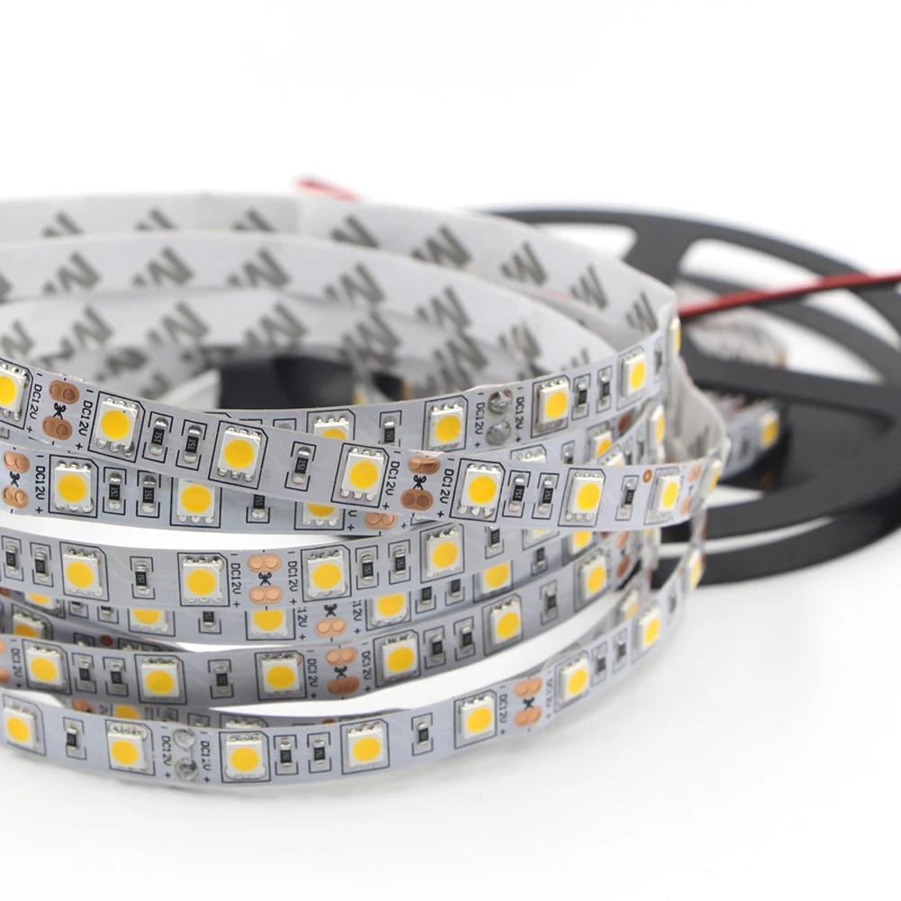 Светодиодная лента 5 в пост. Тока 12 В 24 светильник RGB SMD 5050 м водонепроницаемый