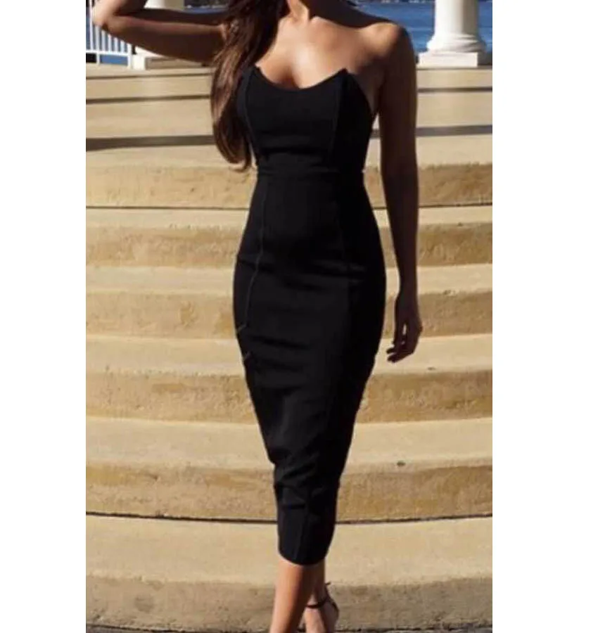 Сексуальное черное женское платье без бретелек|women dress|black women dressblack woman |