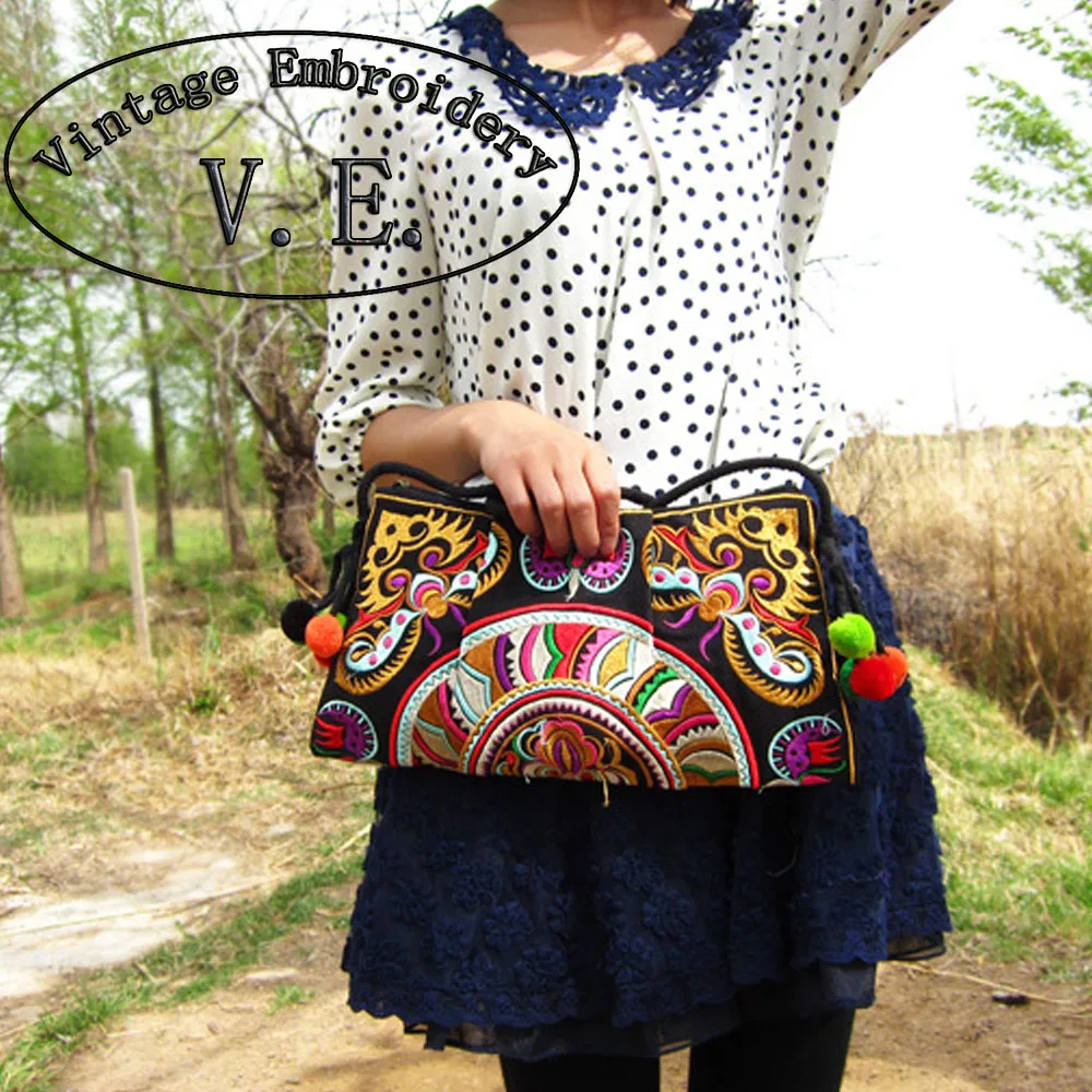 Винтажная вышитая национальная трендовая Этническая сумка ручной работы
