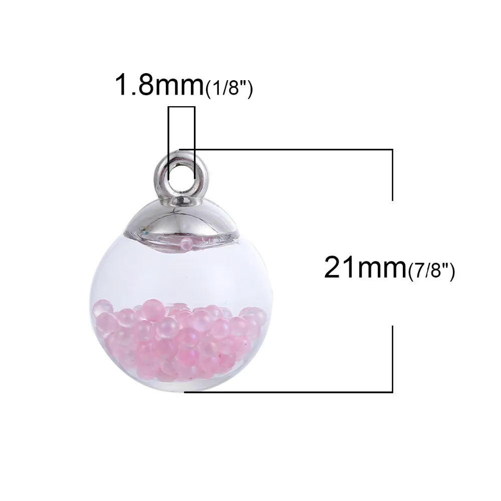DoreenBeads самодельные результаты защелки для кулон Стекло Шарм Прозрачный