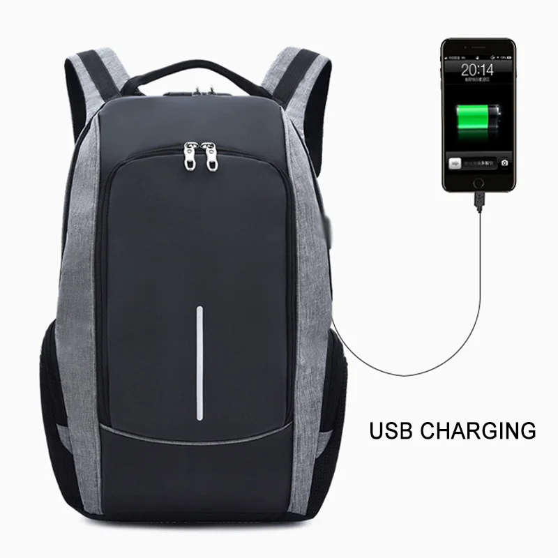 Водонепроницаемый мужской рюкзак для ноутбука 15 дюймов многофункциональный с