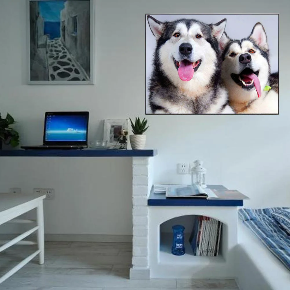 Хаски 5D полный DIY Алмазная картина животное Милая собачка вышивка крестиком