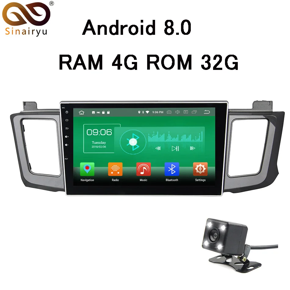 10 дюймов 4 Гб Оперативная память Android 8 0 автомобильный DVD gps радиоприемник Toyota RAV4