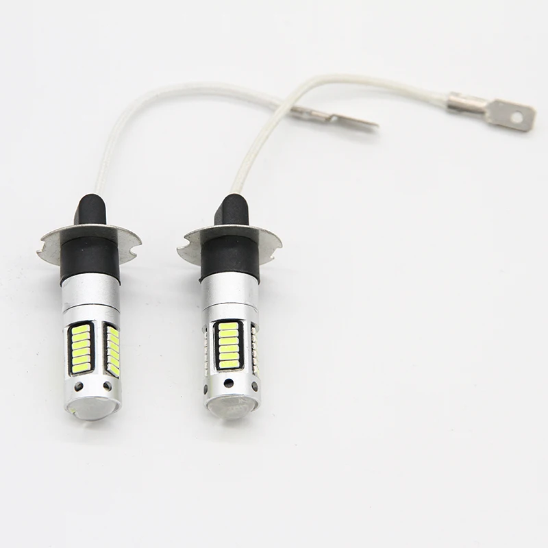 2 шт. высокое Мощность белый 30-SMD 4014 H3 светодиодный Замена лампы для автомобилей Противотуманные фары, Габаритные огни, лампы DRL