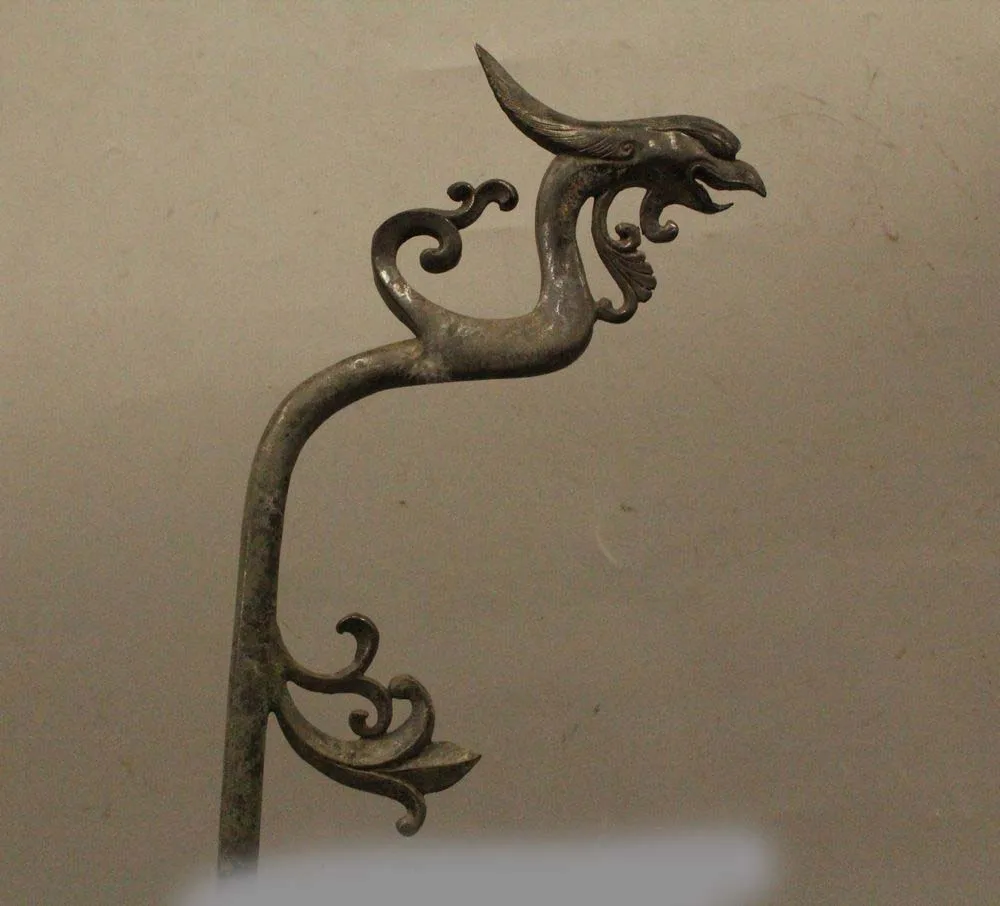 19 &quotКитай Народная Старый Чистая Бронзовый Дракон изучать повесить кисть