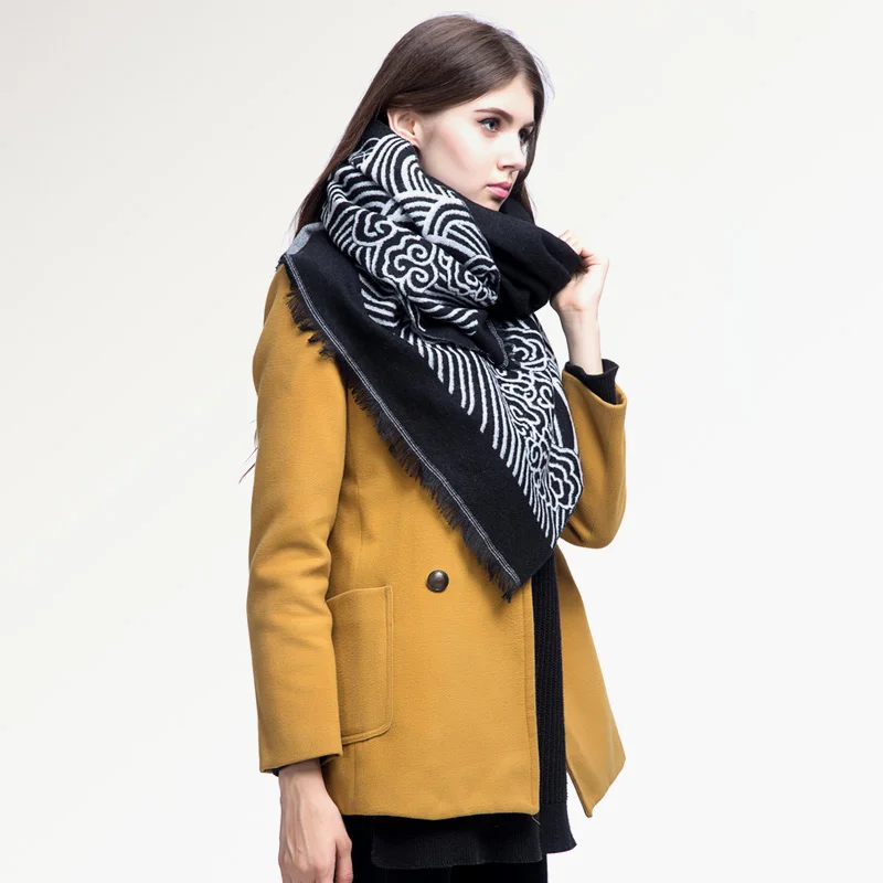 bufandas mujer 2015 moda bufanda del invierno pañuelos de marca desigual espesar fulares cachemira | Аксессуары для одежды