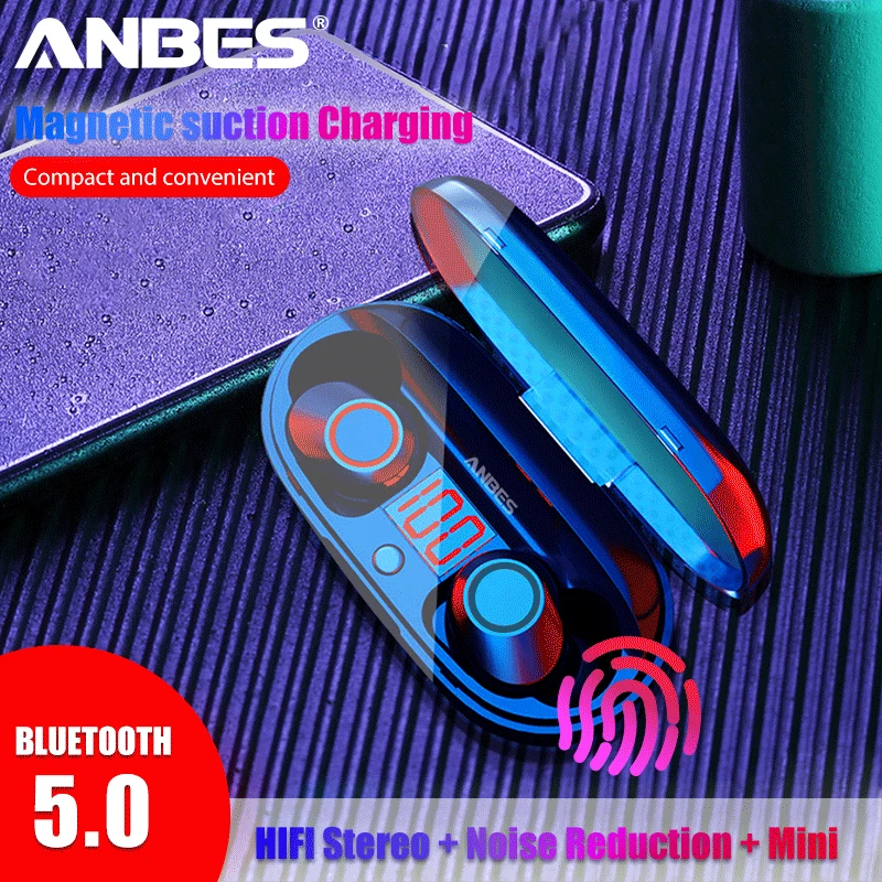 V5.0 Bluetooth наушники-вкладыши TWS с Беспроводной наушники 3D стерео звук вкладыши
