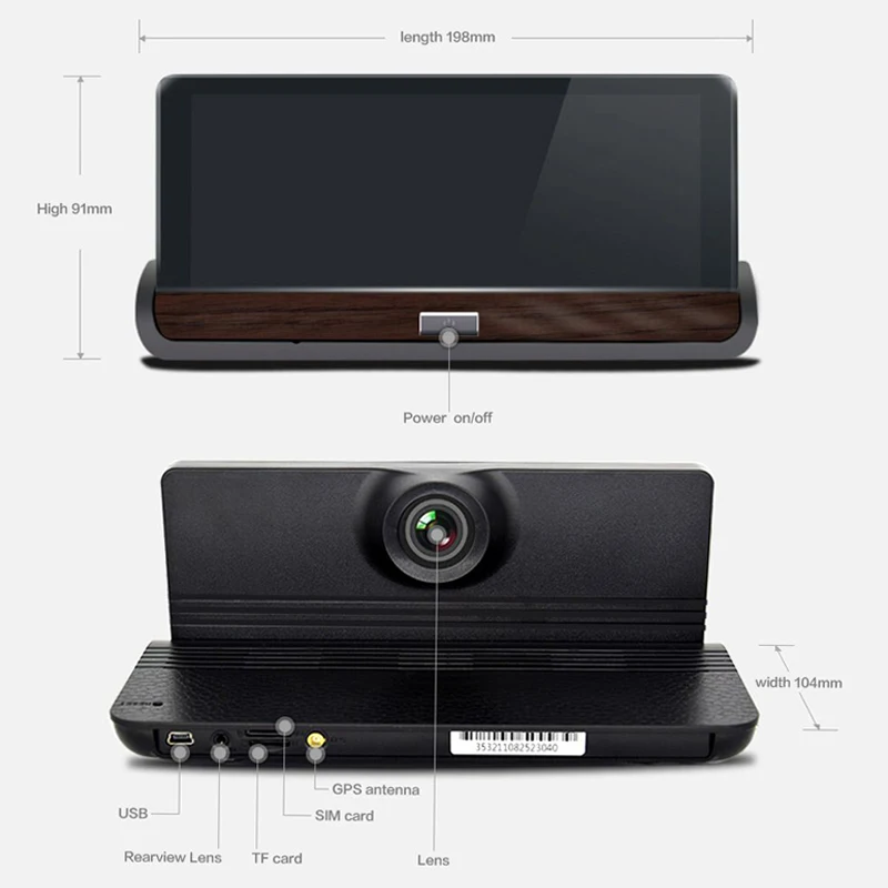 Flordgramy 7 'ƉG Android Видеорегистраторы для автомобилей GPS навигации FHD 1080 P приборной