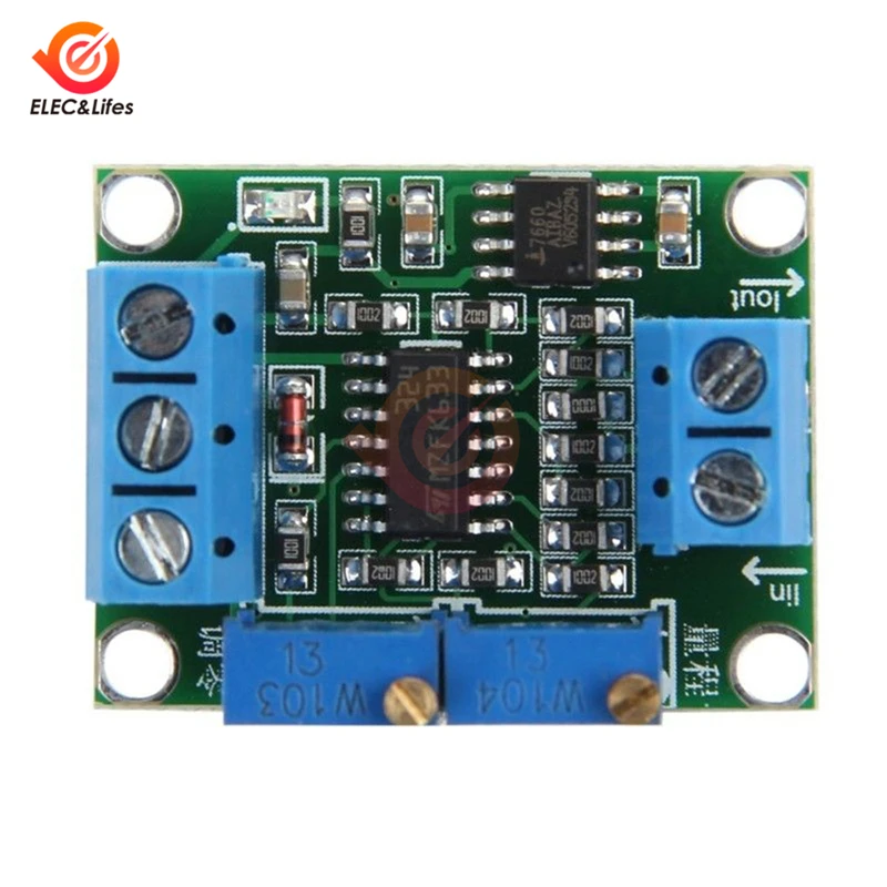 Модуль преобразователя сигнала тока в напряжение 4 20 мА до 0 3 В 5 10 регулируемый