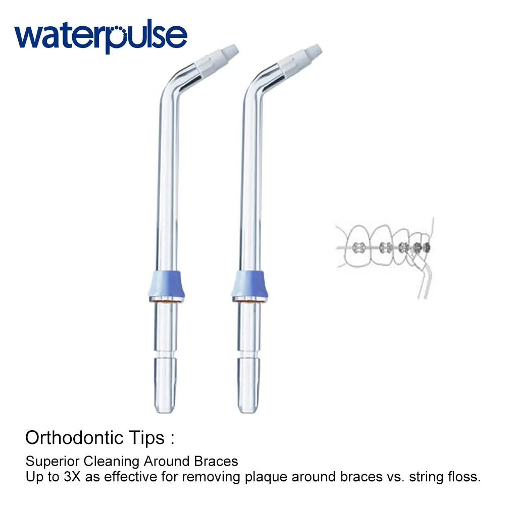 Ирригатор для полости рта Waterpulse набор из 2 ортодонтических насадок ирригаторов
