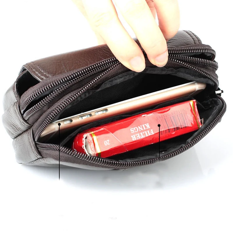 2017 новые повседневные мужские сумки из натуральной кожи на молнии для мобильного