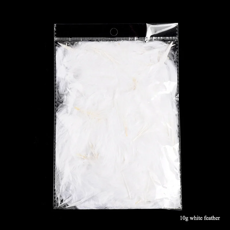 10g White feather DIY Свадебные украшения для дня рождения Воздушные шары гелиевые светящиеся воздушные шары Bobo перья прозрачные воздушные шары из ПВХ вечерние украшения на Рождество - Цвет: 10g White feather