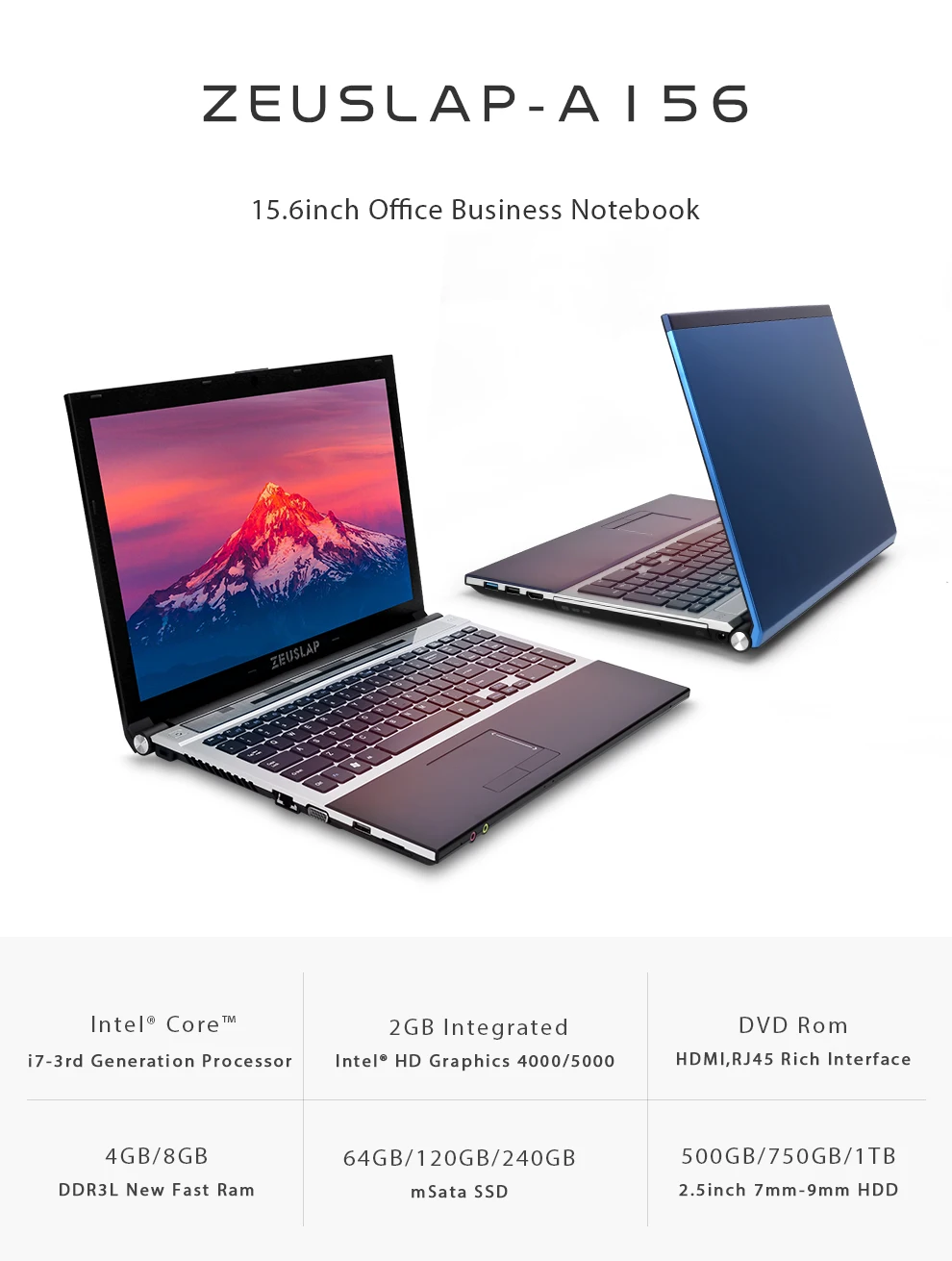 15,6 дюймовый процессор Intel Core i7, 8 Гб ОЗУ, 128 Гб SSD, 1920*1080P FHD, Wi-Fi, Bluetooth, с DVD-ROM, ноутбук, компьютер, ноутбук
