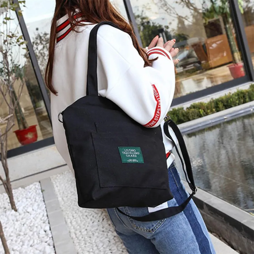 MOLAVE Handbag bag female Solid bags for women Zipper Women's Fashion Canvas Crossbody Shoulder Bags Large Totes Apr7 | Багаж и сумки