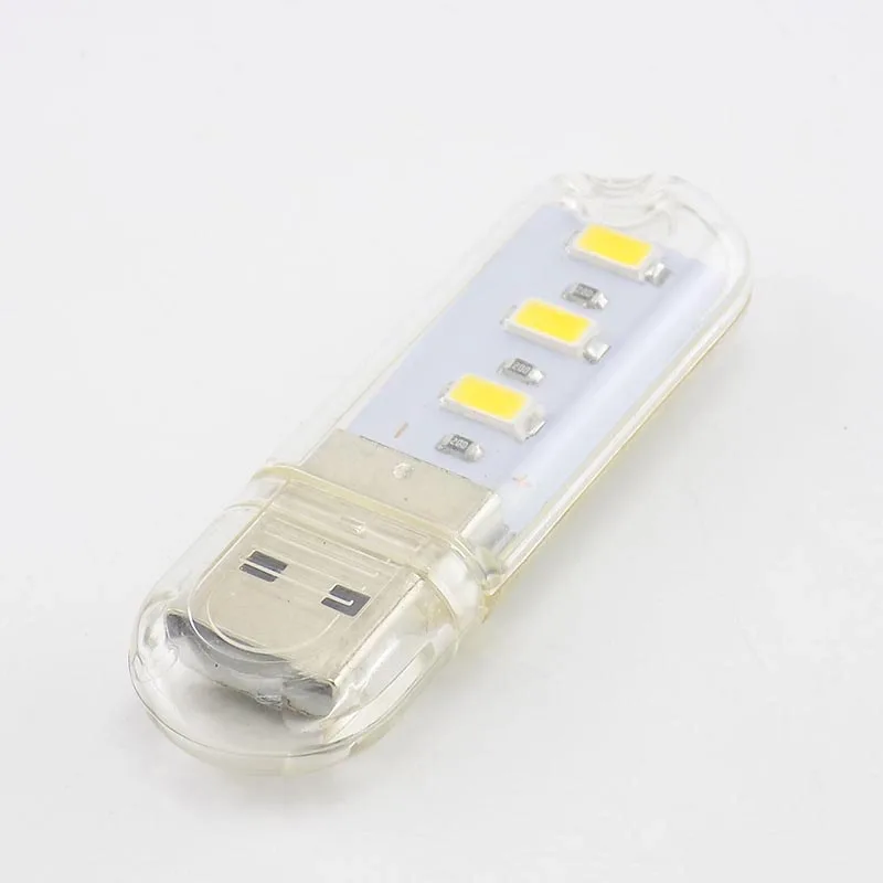 Светодиодная лампа для чтения книг 3 светодиода с USB портом|Фонарики и
