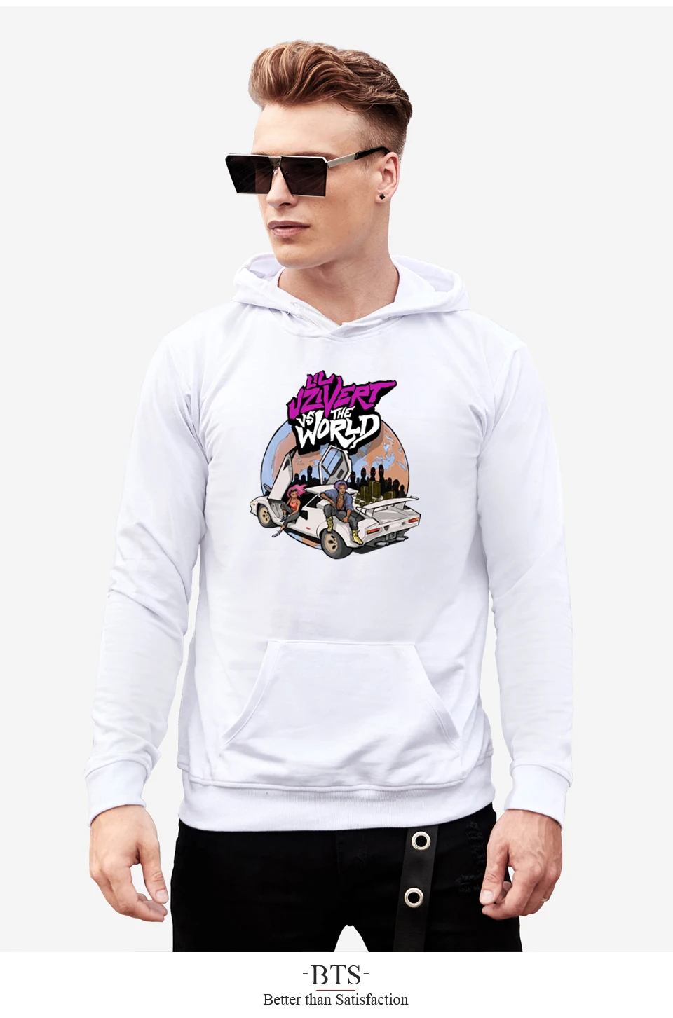 Lil Uzi Vert, спортивный костюм, свободная толстовка с капюшоном, новинка, Европейский стиль, уличная мода, крутая, размера плюс, больше размера, d, толстовка, длинная