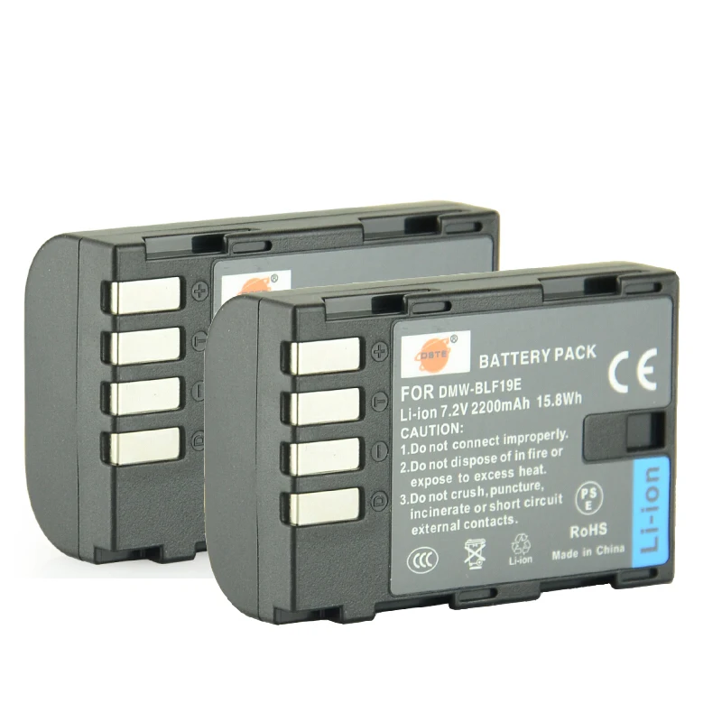 DSTE 2 шт. DMW-BLF19E BLF19 аккумуляторная батарея для камеры Panasonic Lumix DMC-GH3 DMC-GH4